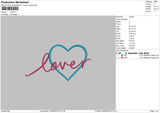 Lover Text Embroidery File 6 sizes