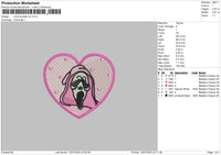 Love Scream V3 Embroidery File 6 sizes