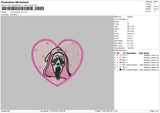 Love Scream V3 Embroidery File 6 sizes