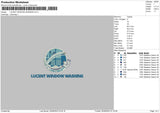 Lucent Window Embroidery File 6 sizes