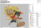 Luffy Monkey 02 Embroidery