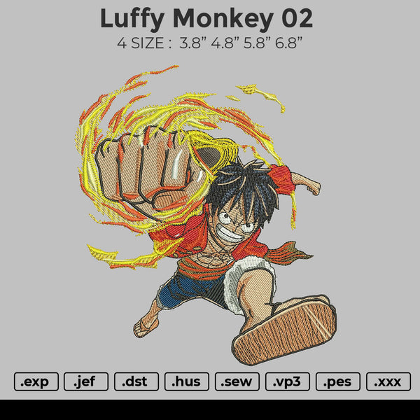 Luffy Monkey 02 Embroidery