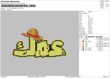 Luffy D Hat Embroidery