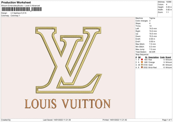 LV Applique Embroidery – embroiderystores