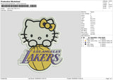 Lakers Kitty Embroidery File 6 sizes