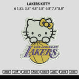 Lakers Kitty Embroidery File 6 sizes