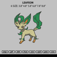Leafon Embroidery File 6 sizes