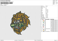Lion Hand Embroidery File 6 sizes