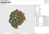 Lion Hand Embroidery File 6 sizes