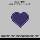 Small Heart Embroidery File 6 sizes