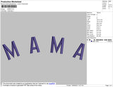 Mama Text Embroidery