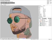 Mac Miller Head Embroidery