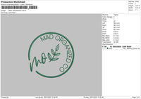 Mad Organized Embroidery File 6 sizes