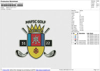 MAFSC GOLF Embroiery
