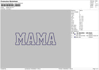Mama text 1 Embroidery