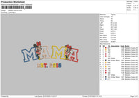Mama Minnie Embroidery File 6 sizes