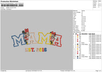 Mama Minnie Embroidery File 6 sizes