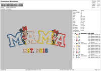 Mama Minnie Embroidery File 6 sizes