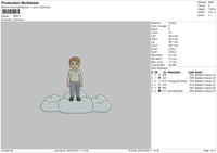 Cloud Man Embroidery File 6 sizes