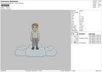 Cloud Man Embroidery File 6 sizes