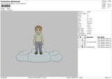 Cloud Man Embroidery File 6 sizes