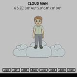 Cloud Man Embroidery File 6 sizes