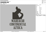 Mariachi Embroidery File 6 sizes