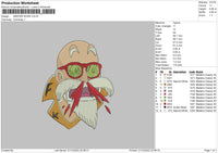 M Roshi Embroidery File 6 sizes