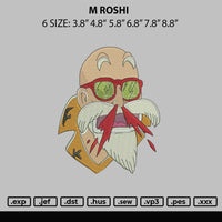 M Roshi Embroidery File 6 sizes