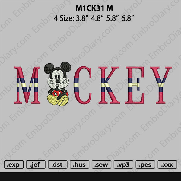Mickey m Embroidery