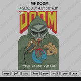 MF Doom Embroidery