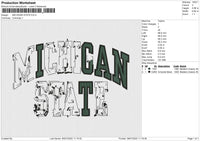 MICHIGAN STATE Embroidery