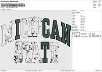 MICHIGAN STATE Embroidery