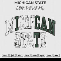 MICHIGAN STATE Embroidery