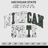 MICHIGAN STATE Embroidery