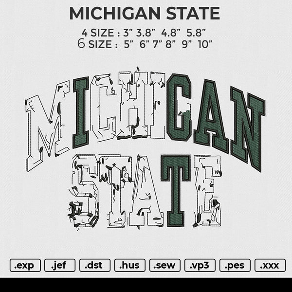 MICHIGAN STATE Embroidery