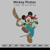 Mickey Pirates Embroidery