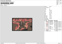 Might Guy Embroidery File 6 sizes