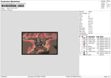 Might Guy Embroidery File 6 sizes