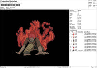 Might Guy Embroidery File 6 sizes