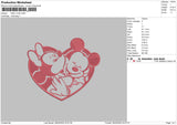 Mickey Love Embroidery