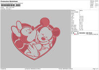 Mickey Love Embroidery