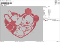 Mickey Love Embroidery