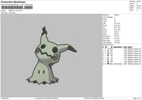 Mimikyu V2 Embroiery File 6 sizes