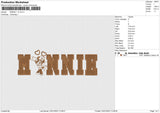Minnie 1Clr Embroidery file 6 sizes