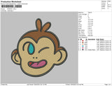 Monkey head Embroidery