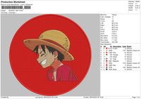 Monkey Red Embroidery