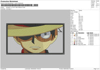 monkey d luffy Embroidery