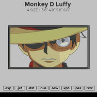 monkey d luffy Embroidery