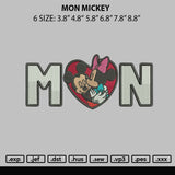 Mon Mickey Embroidery File 6 sizes